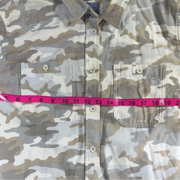 LL Bean Womens neutral Camo Shacket BBC Jacket Shirt Size XL . - Picture 3 of 8